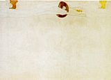 Gustav Klimt Canvas Paintings - Entirety of Beethoven Frieze left1